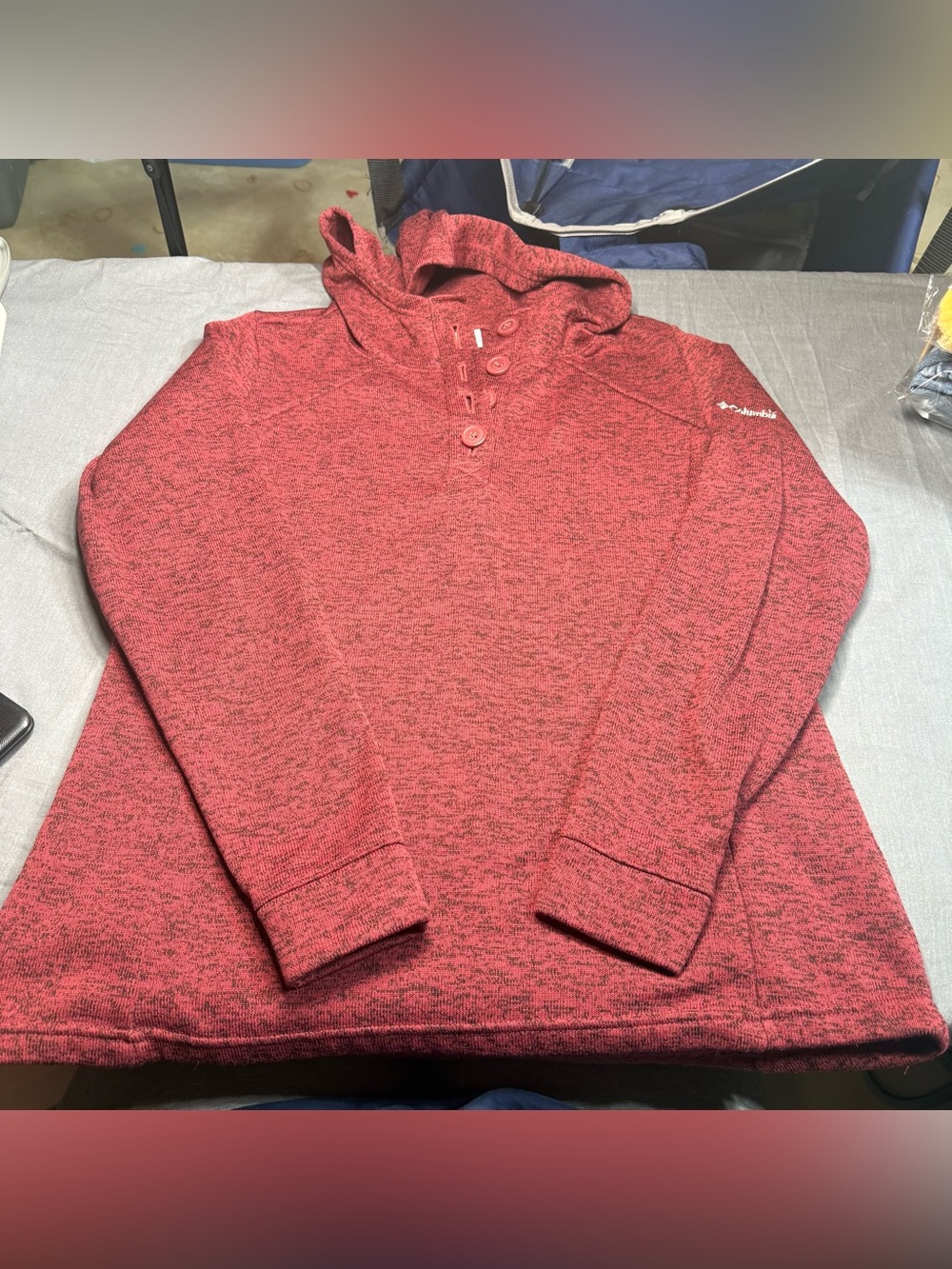 Columbia Women's Heathered Red Hooded Pullover